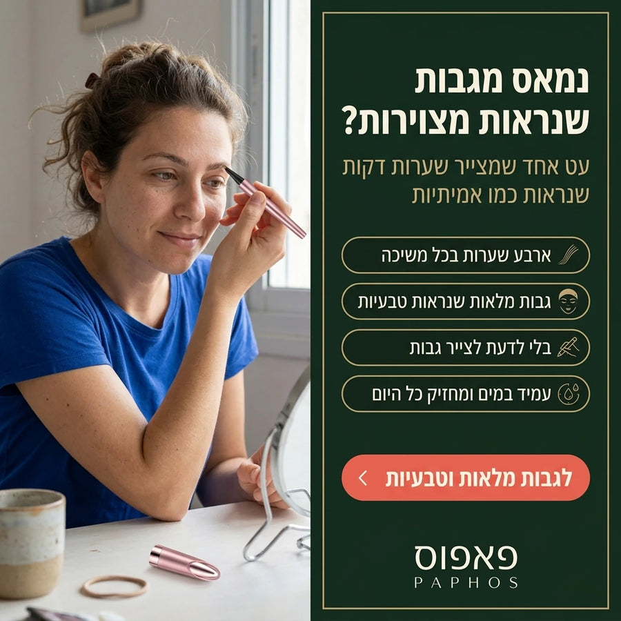 עט גבות שמצייר שערות טבעיות